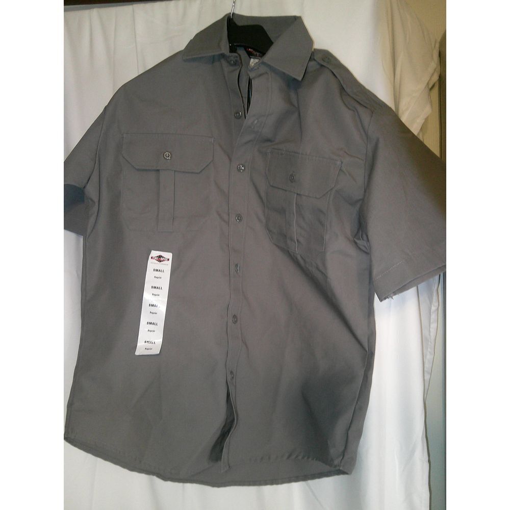 Tru-Spec Professional Short Sleeve Work Shirt Gray‎ Tactical Uniform NWT Small